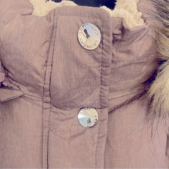 PRICE DROP Laundry By Shelli Segal Rose color Puffer Coat with Faux Fur Hood - Picture 4 of 7